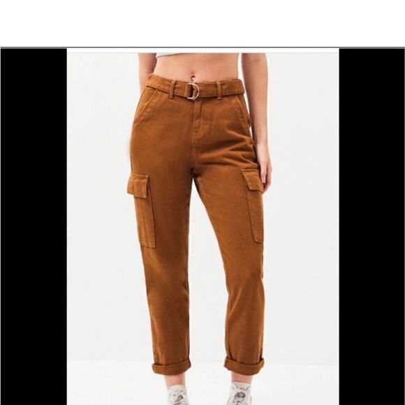 PacSun Brown Cargo Utility Carpenter Pants Size 27 - Picture 7 of 13
